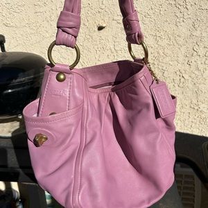 Pink Coach Leather Purse